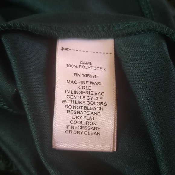 Cable & Gauge Womens Forrest Green 2 Piece Lace Top and Tank Set Size Small - Picture 8 of 9